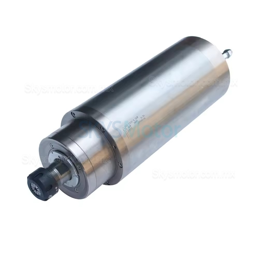 Kit de motor de husillo refrigerado por agua 4,5kW, 380V, JDG-125S.4.5 + H100-5.5S2/T4-1A con variadores de frecuencia, bomba de agua, 13 pinzas ER25 y soporte